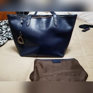 Ralph Lauren large navy tote
